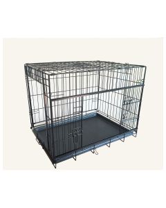 Adori Bench Met 2 Schuifdeuren Zwart - Hondenbench